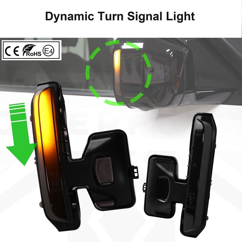 LED BOCNI DYNAMIC MIGAVCI U RETROVIZORU, TIPSKI - LAND ROVER - SMOKE LENS PL2104M32 Beograd Zemun